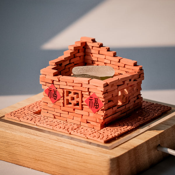 環保紅磚鹽岩燈